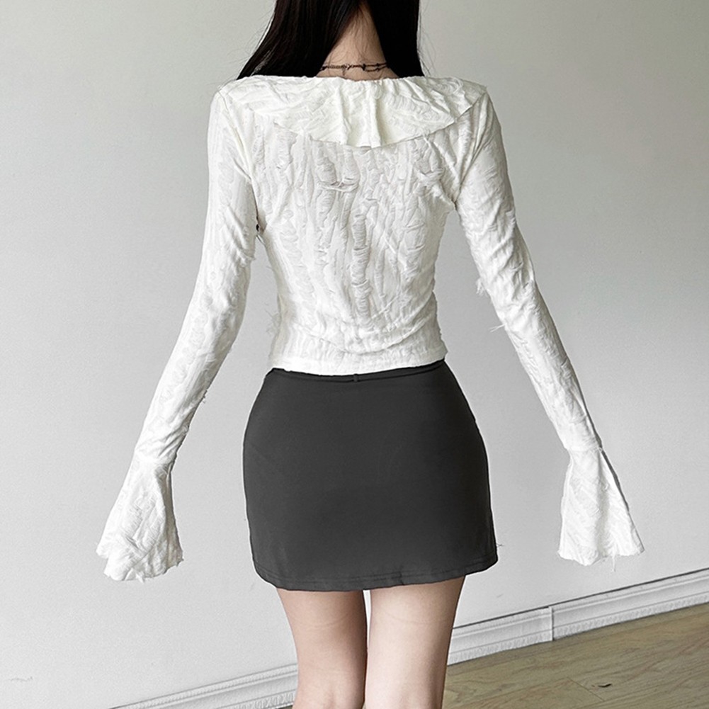 Casual Gothic Style Flared TShirt for Women in Spring and Autumn Seasons - Picture 34 of 48