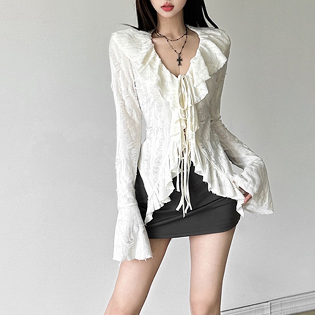 Casual Gothic Style Flared TShirt for Women in Spring and Autumn Seasons - Picture 40 of 48