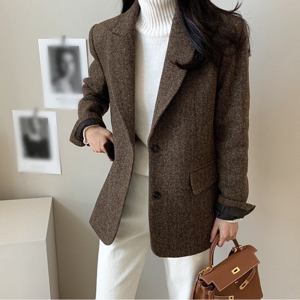Fashion Women Blazer Single Breasted Casual Jacket Suitable for Spring - Picture 14 of 48