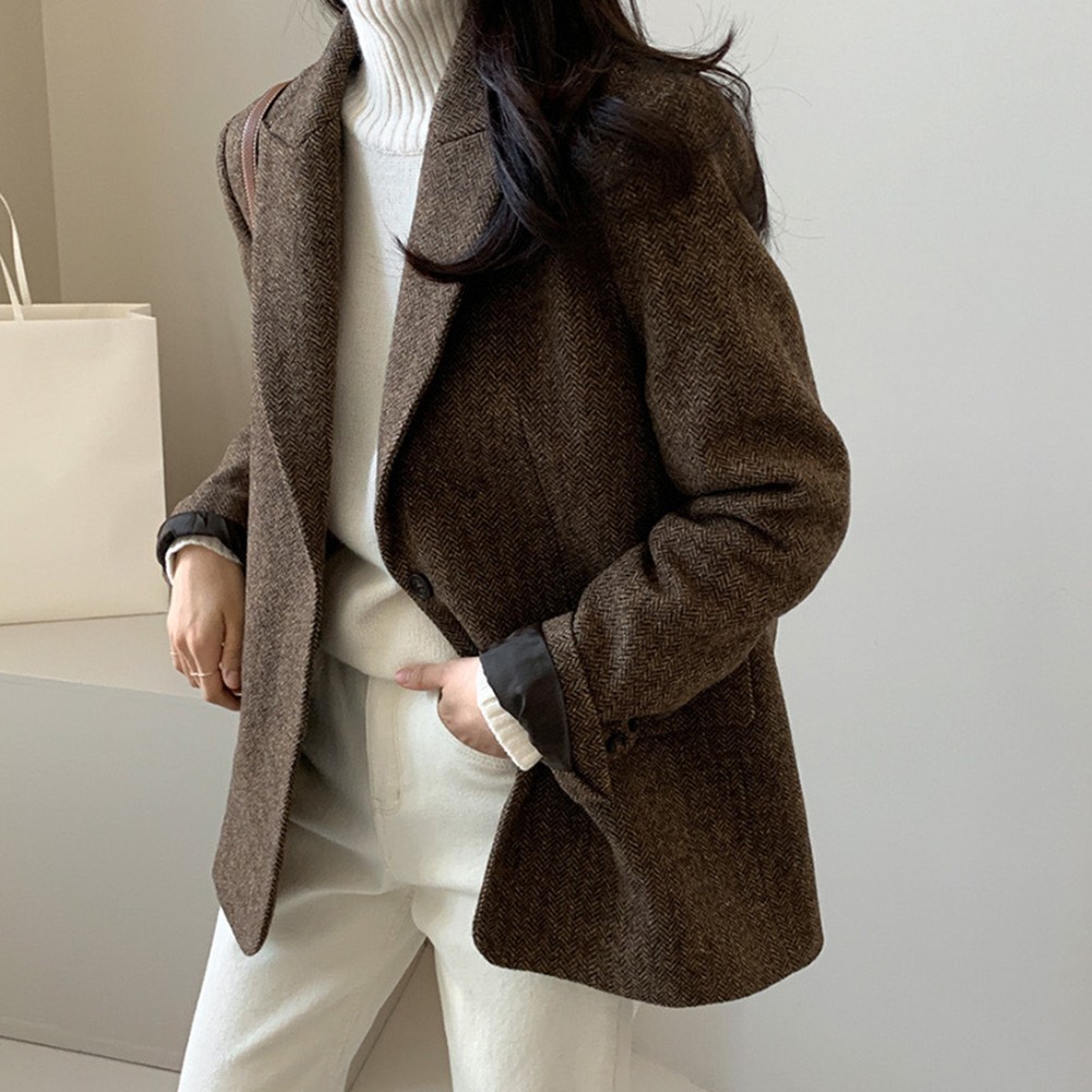 Fashion Women Blazer Single Breasted Casual Jacket Suitable for Spring - Picture 17 of 48