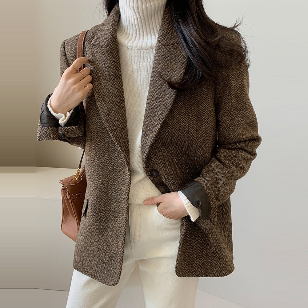 Fashion Women Blazer Single Breasted Casual Jacket Suitable for Spring - Picture 13 of 48