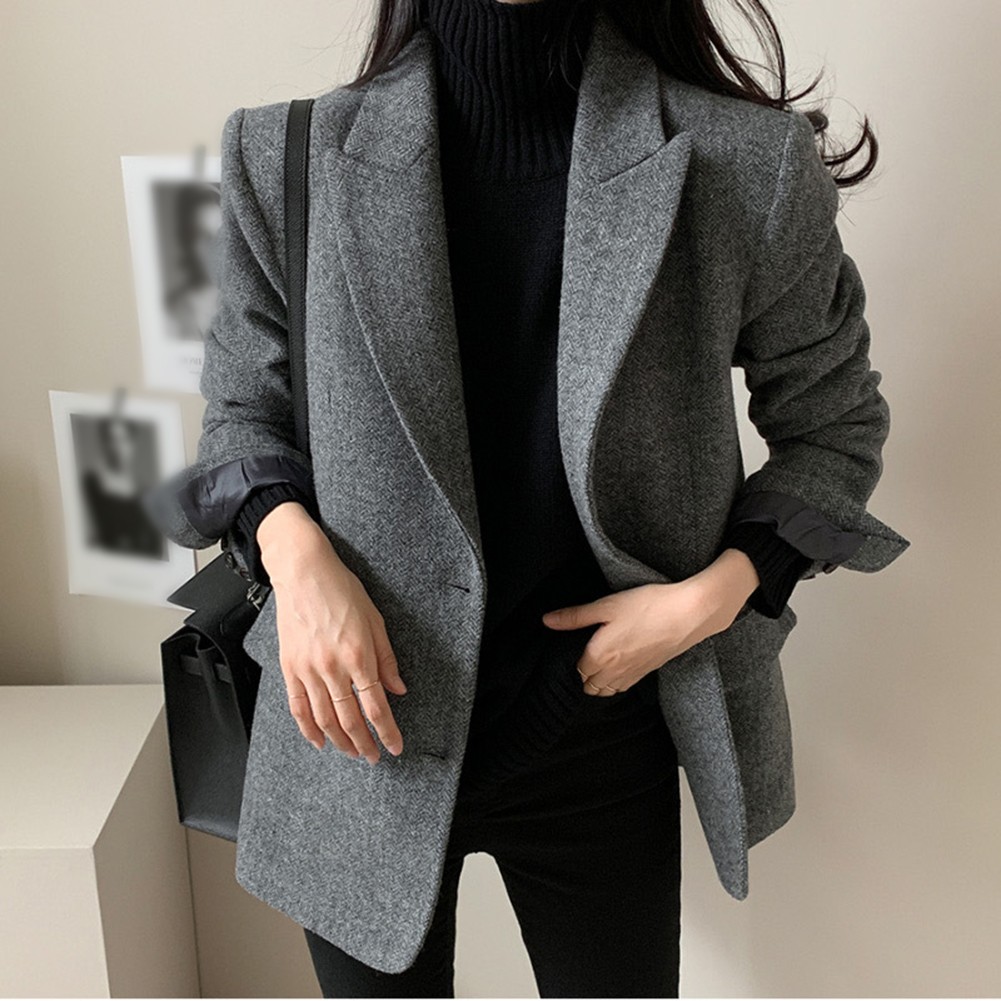Spring and Autumn Women's Elegant Blazer Single Breasted Fashion Jacket - Picture 22 of 39