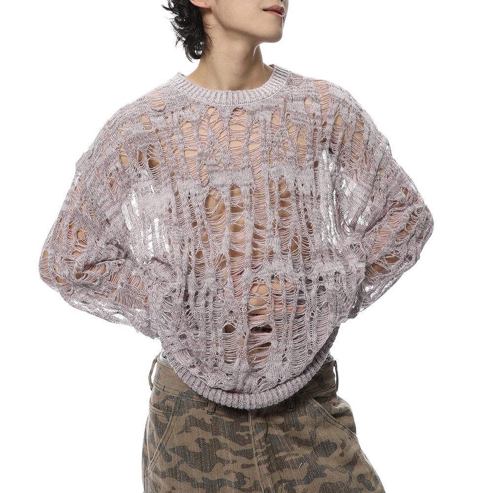 Fashionable Mens Knitted Sweater with Hollow Out Design for Autumn Wear - Picture 14 of 47