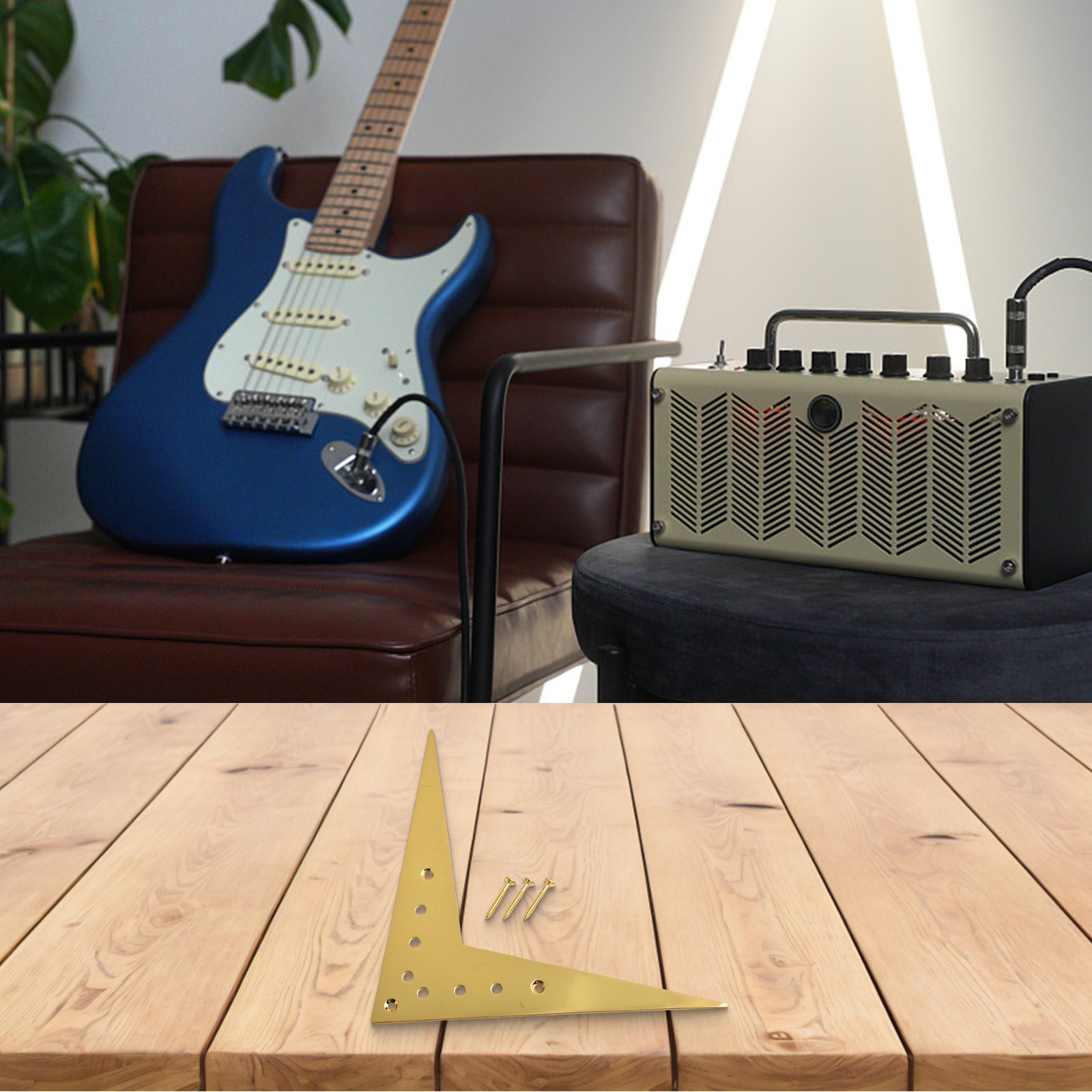 Electric Guitar V Tailpiece Bridge for 6 Strings Strong and Reliable Design - Picture 28 of 31