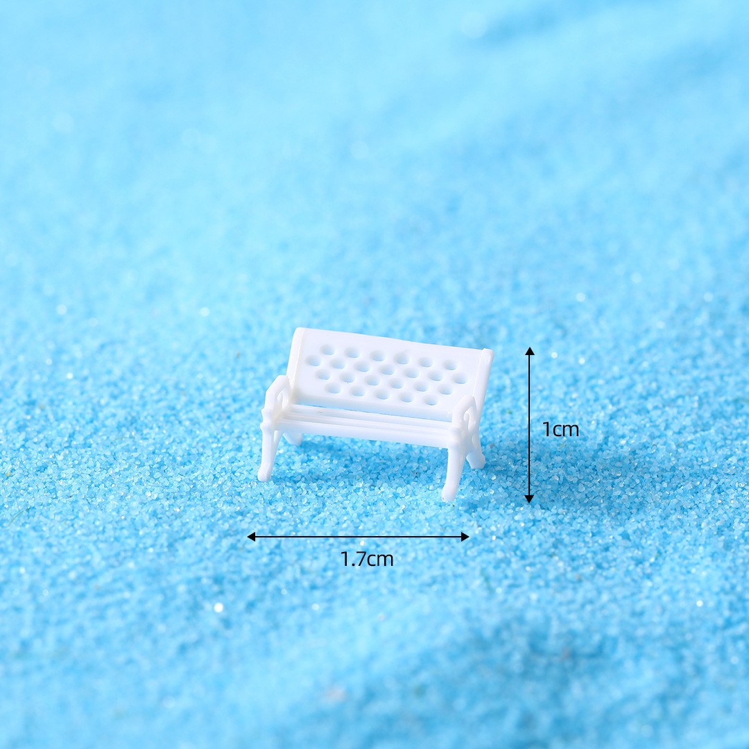 Model Train Landscape Decoration High Quality Park Layout White Benches
