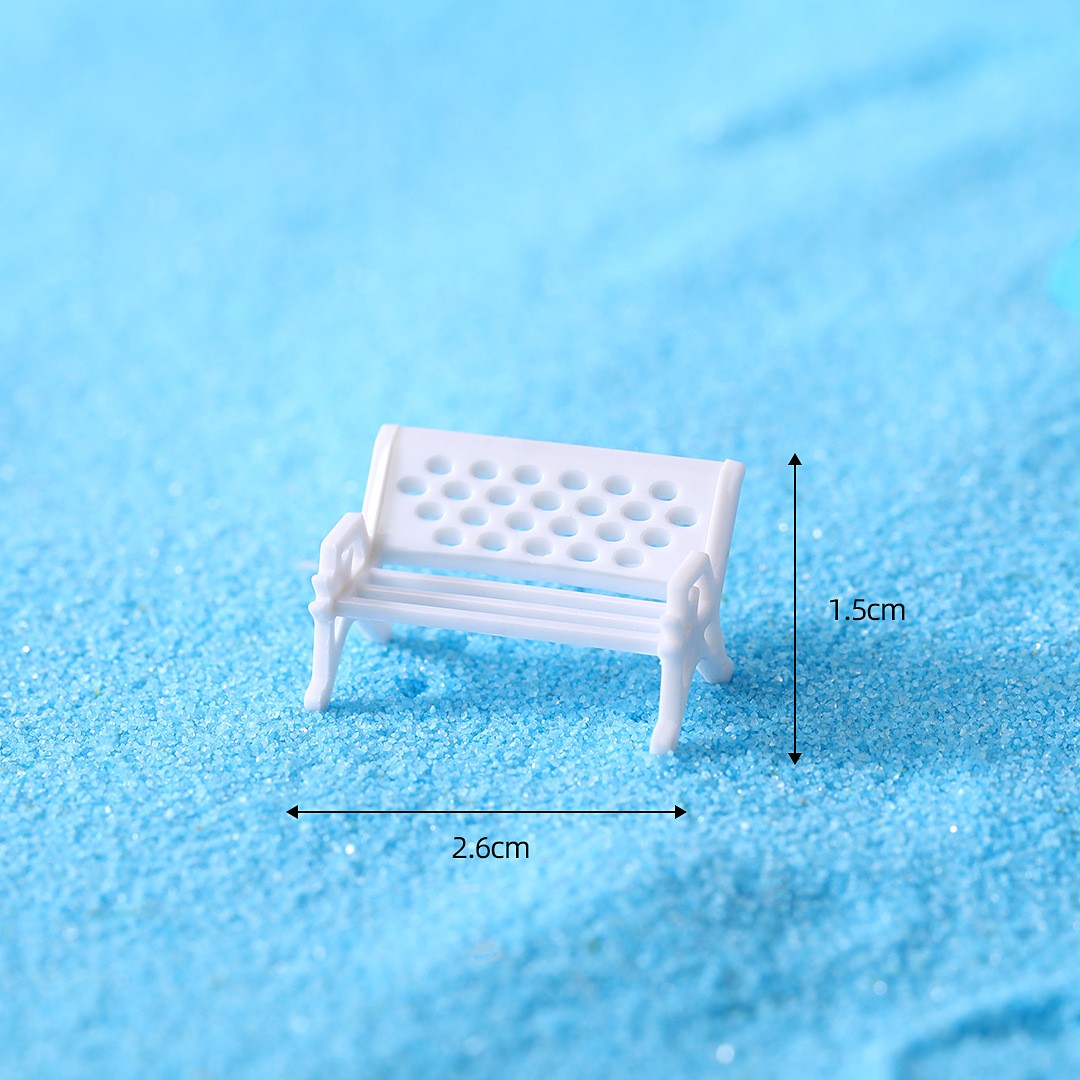 Model Train Model Bench Chair White Benches 1:87 Environmentally Friendly