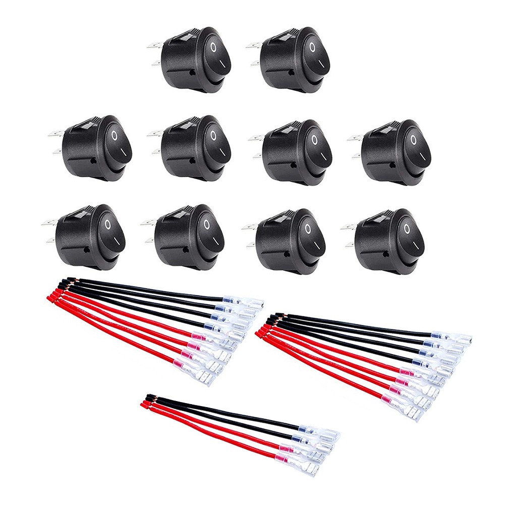 Interruptor de palanca redondo SPST de 2 pines 12 V CC para proyectos automotric - Imagen 17 de 17