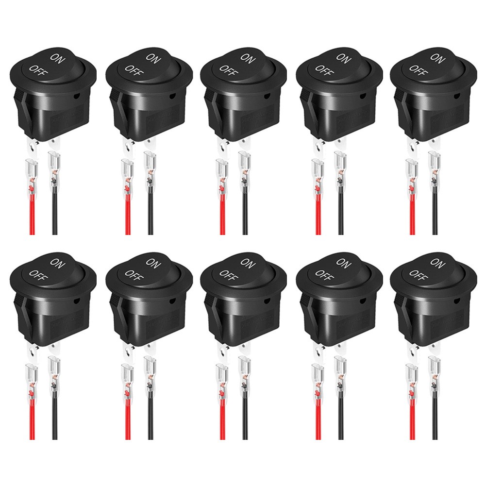 Interruptor de palanca redondo SPST de 2 pines 12 V CC para proyectos automotric - Imagen 14 de 17