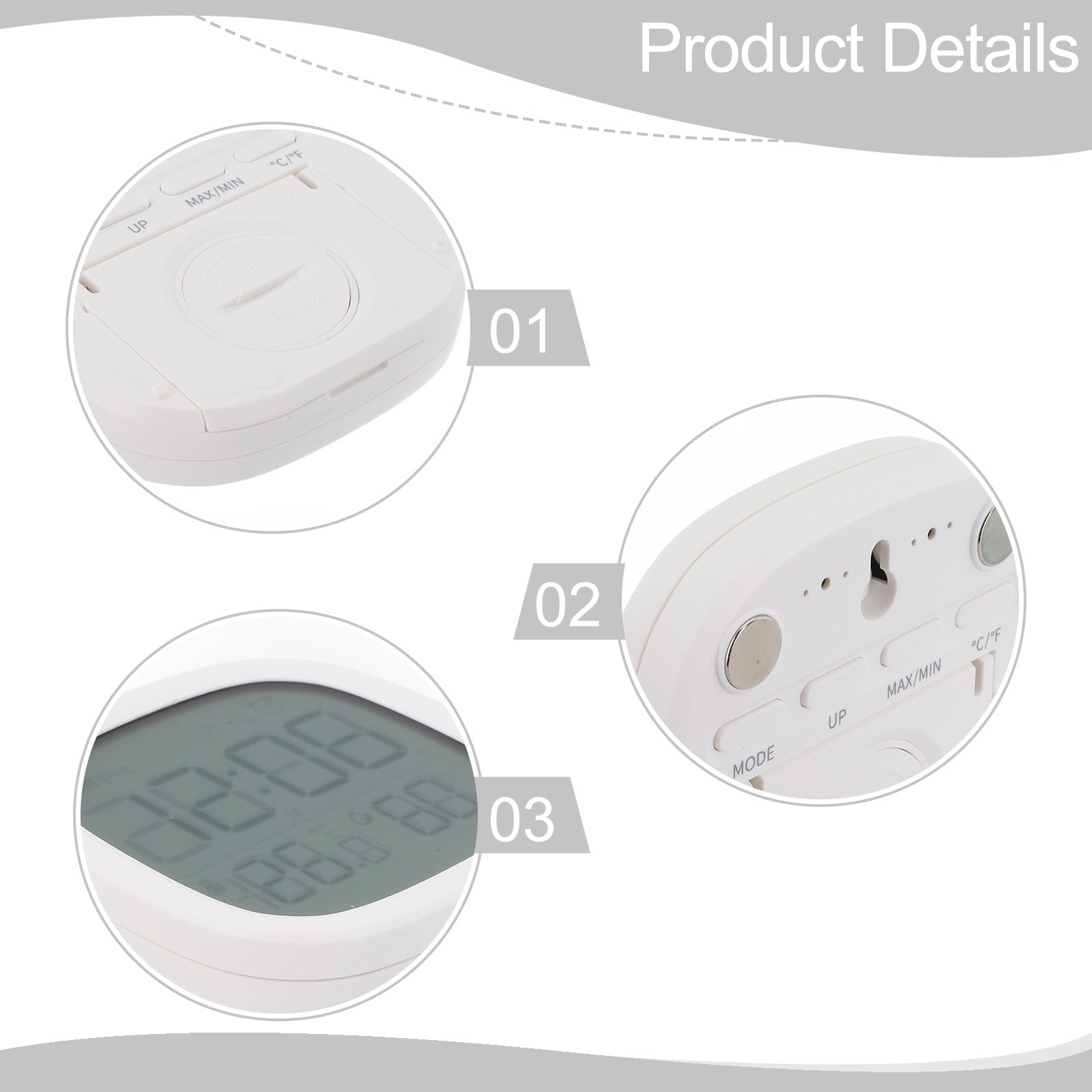 Digital Clock with Thermometer and Hygrometer for Various Indoor Environments