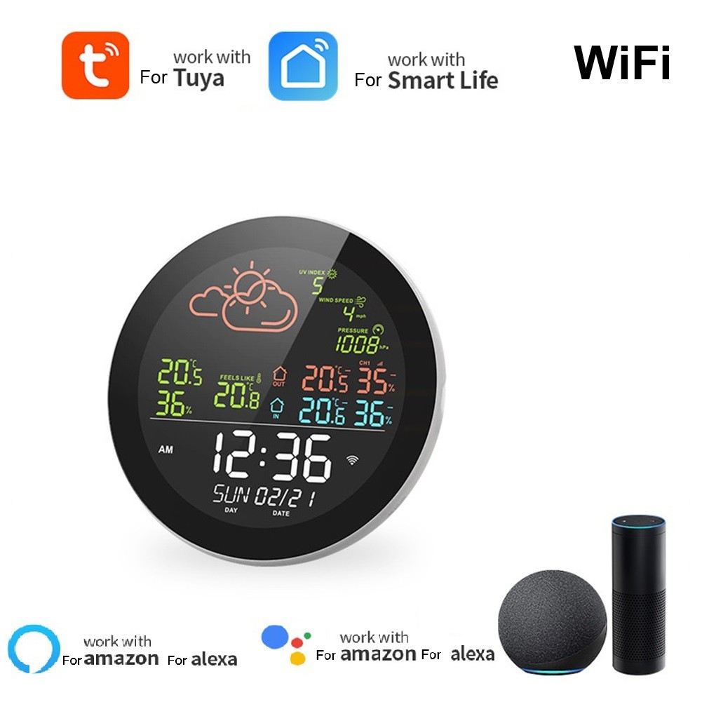 WiFi Color Screen Weather Station with Temperature and Humidity Sensors-image