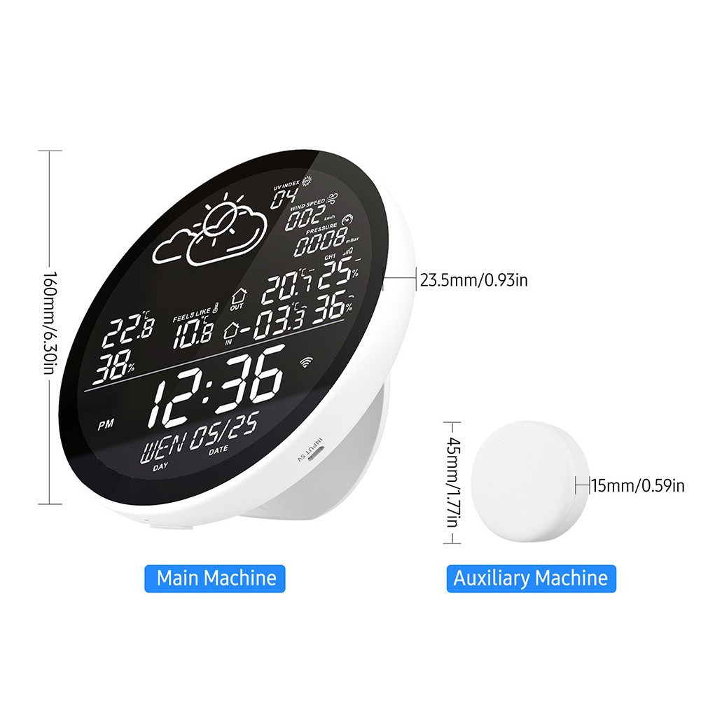WiFi Color Screen Weather Station with Temperature and Humidity Sensors-image