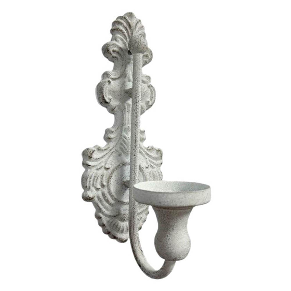 Heavy Duty Cast Iron Wall Sconces for Taper Candles in Rustic Settings