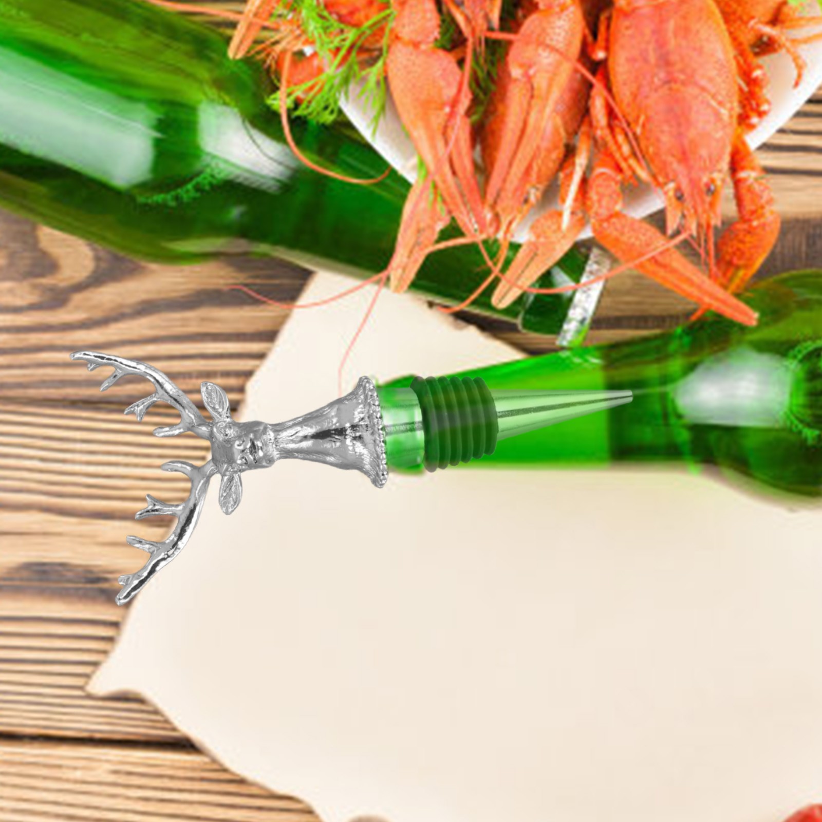Gardez votre vin frais avec tête de vendu cerf bouchons de vin chariots élégants et fonctionnels