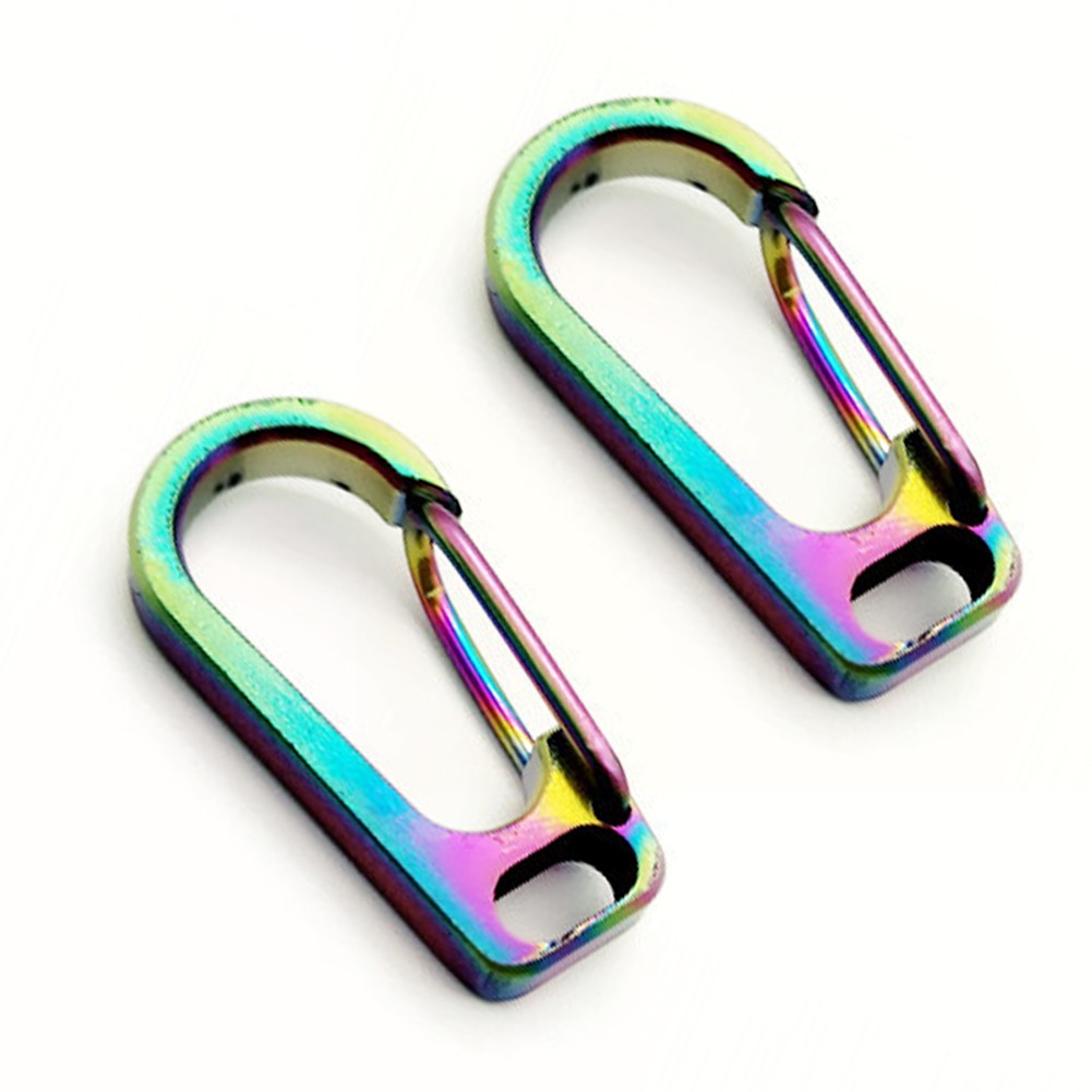 Essential Ti Alloy Carabiners Set of 2 for Hiking and For Camping Gear