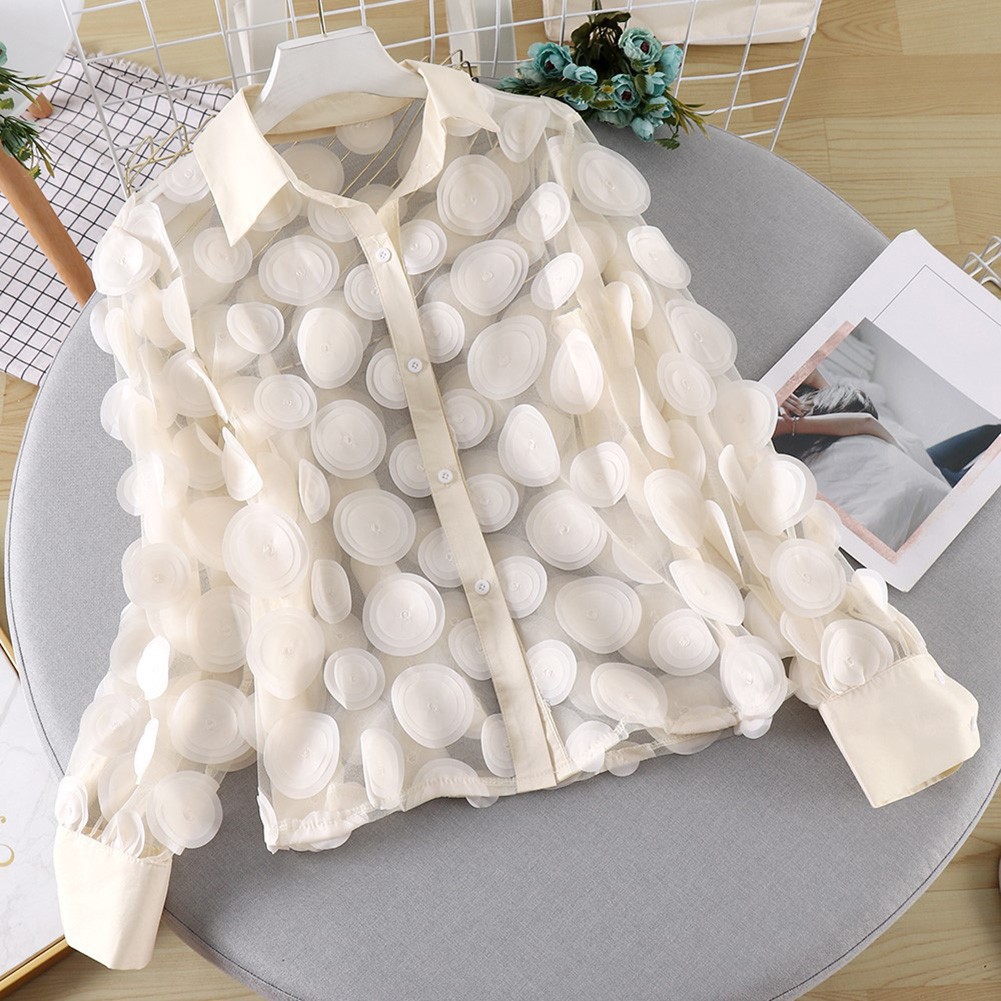 Chemise femme élégante et élégante en maille creuse avec superbes détails acheter f