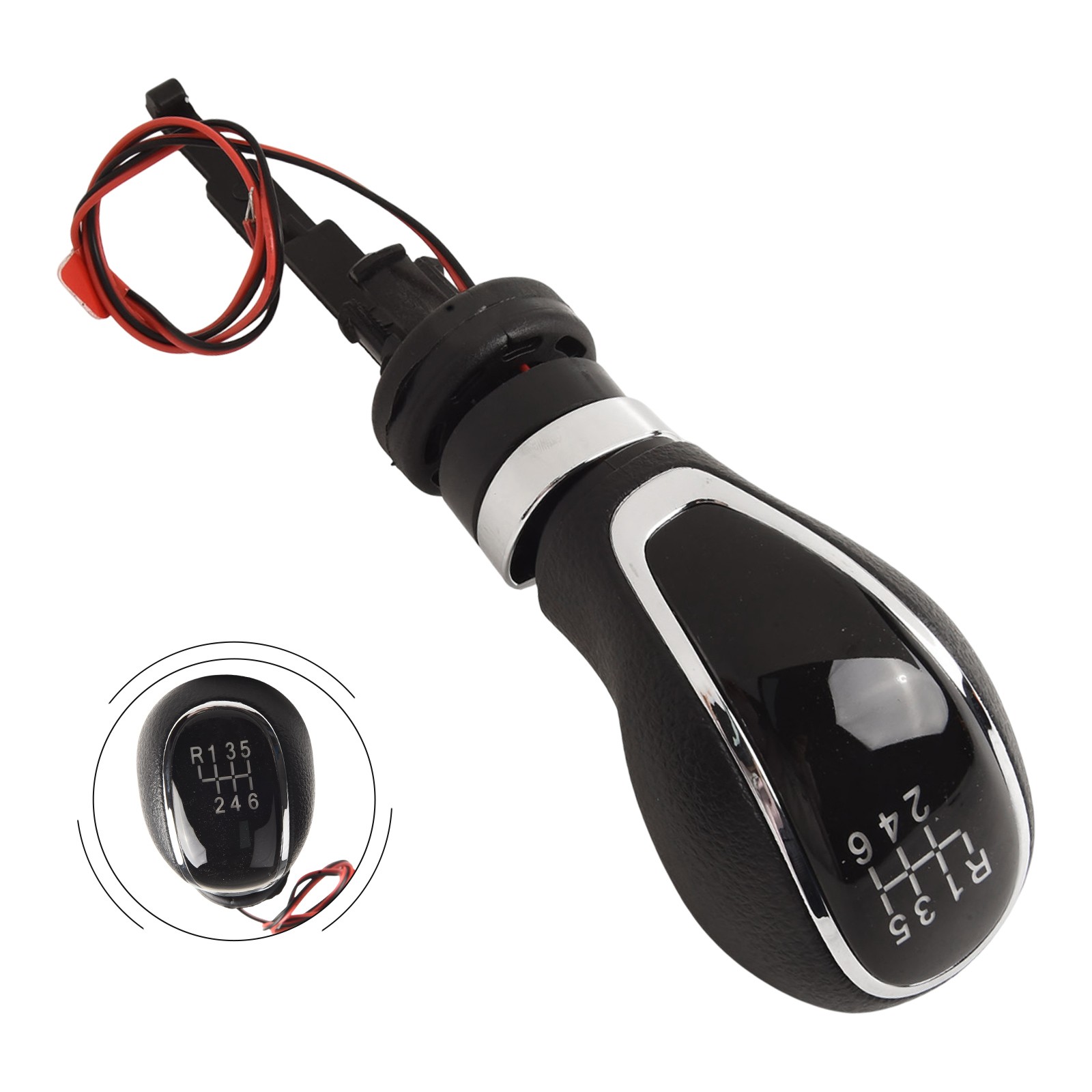 Quality Plastic and PU Leather Red LED Gear Shifter for For OPEL For ASTRA - Picture 12 of 12