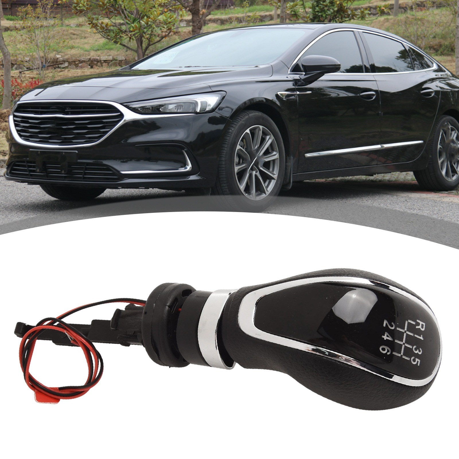 Quality Plastic and PU Leather Red LED Gear Shifter for For OPEL For ASTRA