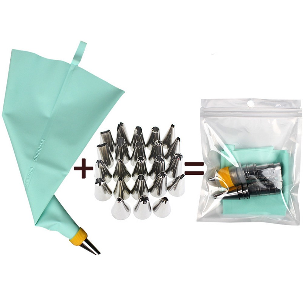 Compact Silicone Piping Bags with Stainless Steel Nozzles for Easy Use - Picture 5 of 8