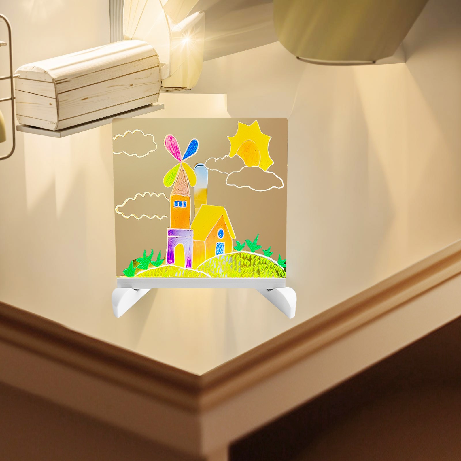 Dynamic LED Acrylic Drawing Board Set for Kids Featuring 7 Color Markers - Picture 27 of 58