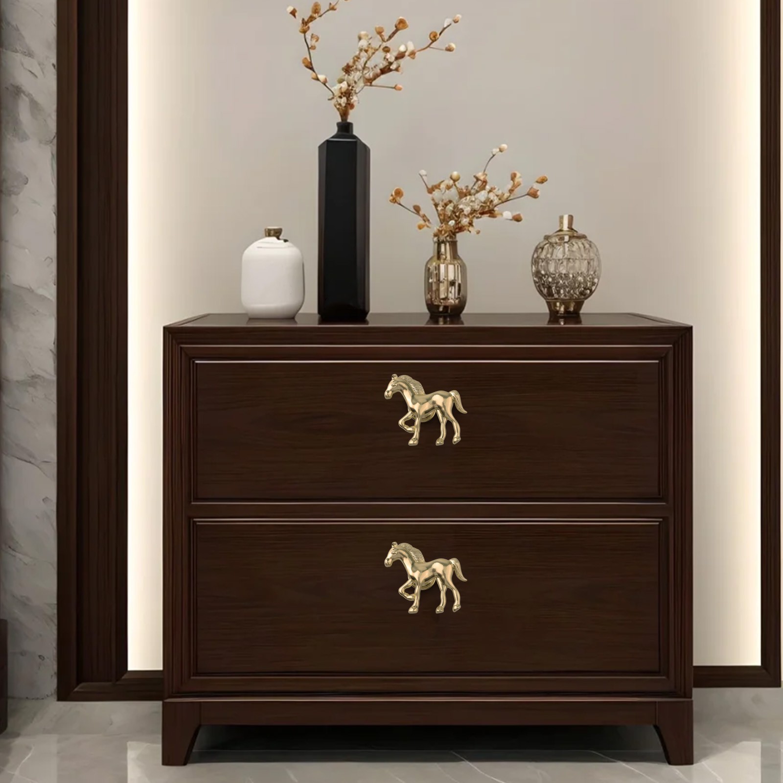 For Children’s Room Zinc Alloy Horse Shape Handle for Cabinets and Doors