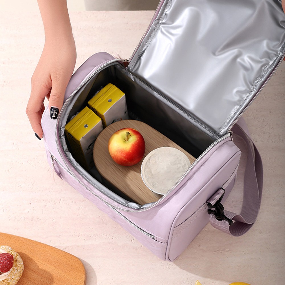 Borsa pranzo grande isolante elegante e funzionale per uso quotidiano o uscite - Foto 18 di 19