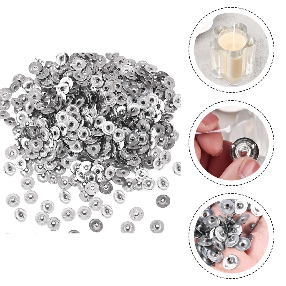 500 Stück Kerzendochthalter Aus Metall – 12,5 X 3 Mm, Für Selbstgemachte Kerzen