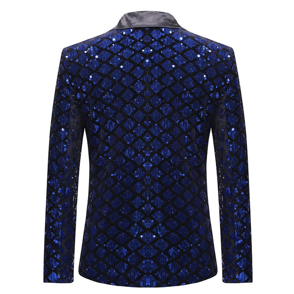 Trendy Diamond Sequin Suit Jacket for Men Available in Multiple Colors - Picture 14 of 52