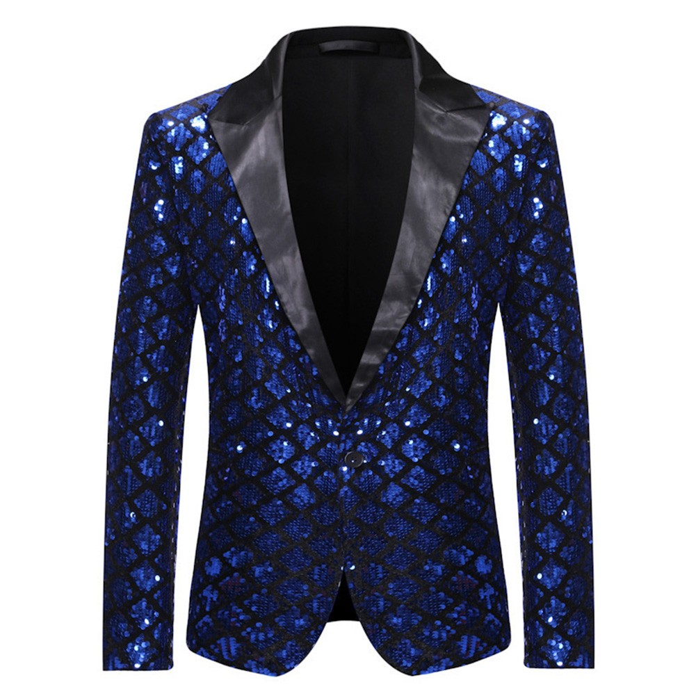 Trendy Diamond Sequin Suit Jacket for Men Available in Multiple Colors - Picture 17 of 52