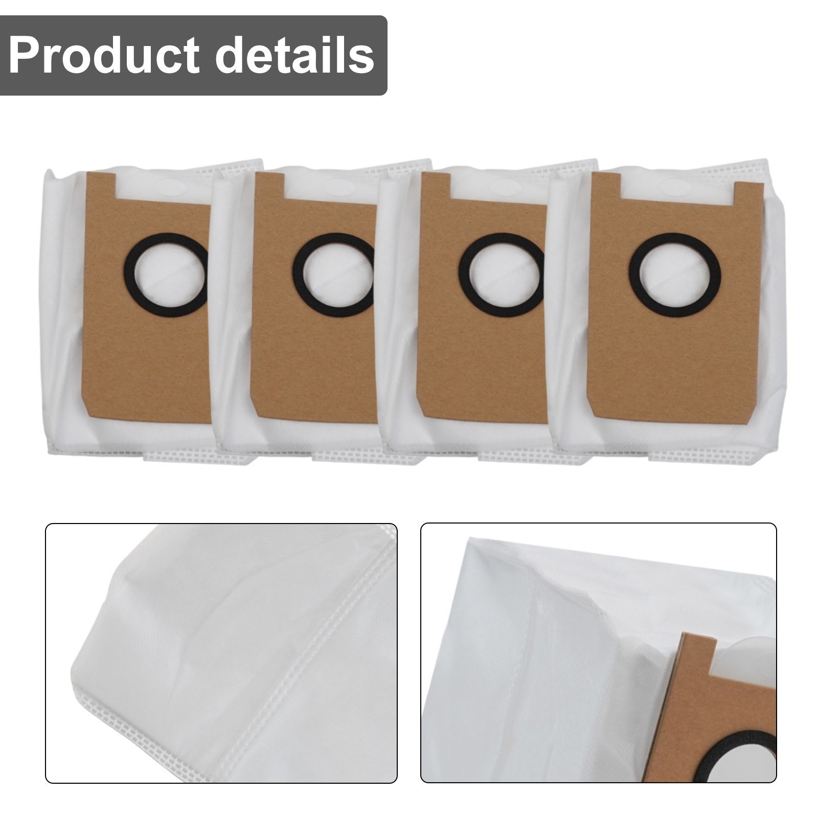 Replacement Accessories For Loorow AT800 Robot Vacuum Dust Bag Set of 10