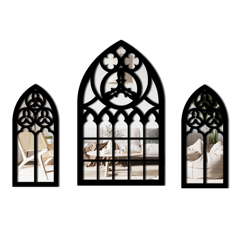 Unique Gothic Style Fake Window Mirror to Enhance Your Home Aesthetics - Picture 24 of 38