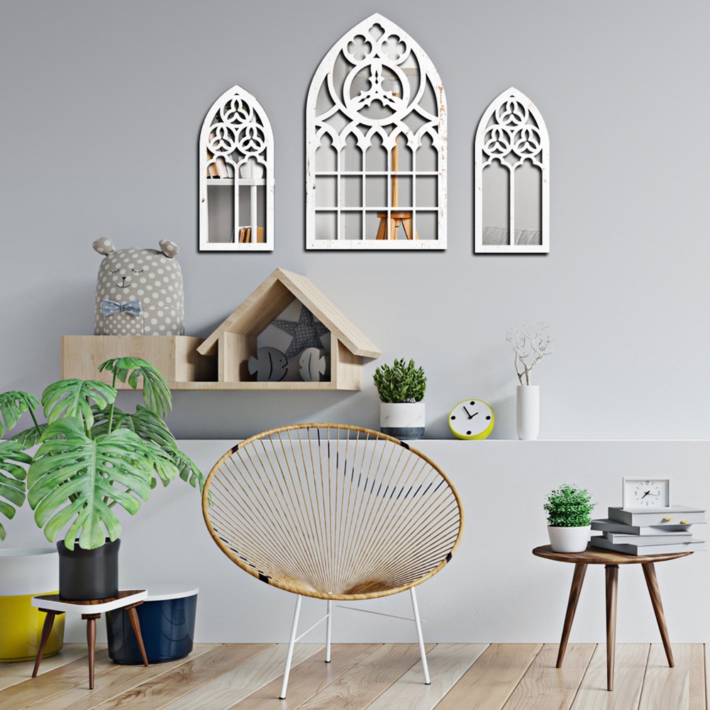 Unique Gothic Style Fake Window Mirror to Enhance Your Home Aesthetics - Picture 16 of 38