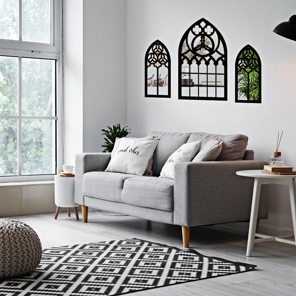Unique Gothic Style Fake Window Mirror to Enhance Your Home Aesthetics - Picture 23 of 38