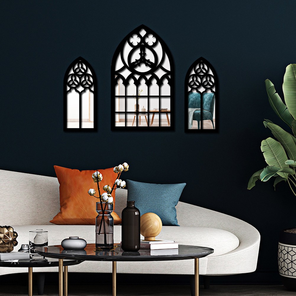 Unique Gothic Style Fake Window Mirror to Enhance Your Home Aesthetics - Picture 22 of 38