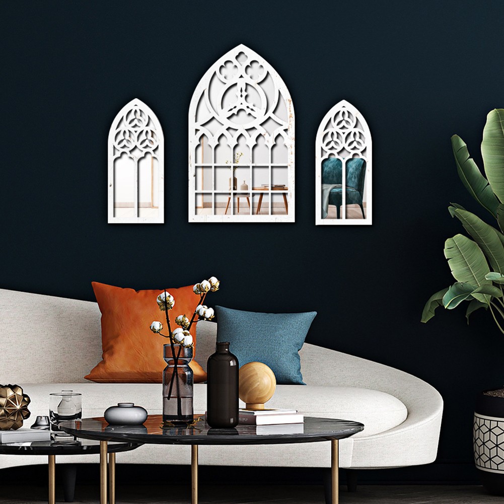 Unique Gothic Style Fake Window Mirror to Enhance Your Home Aesthetics - Picture 15 of 38