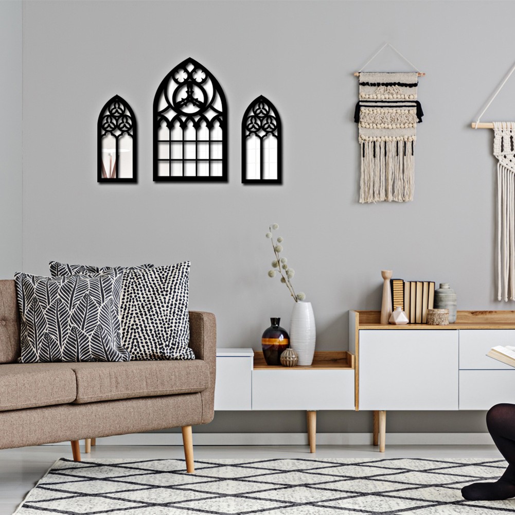 Unique Gothic Style Fake Window Mirror to Enhance Your Home Aesthetics - Picture 25 of 38