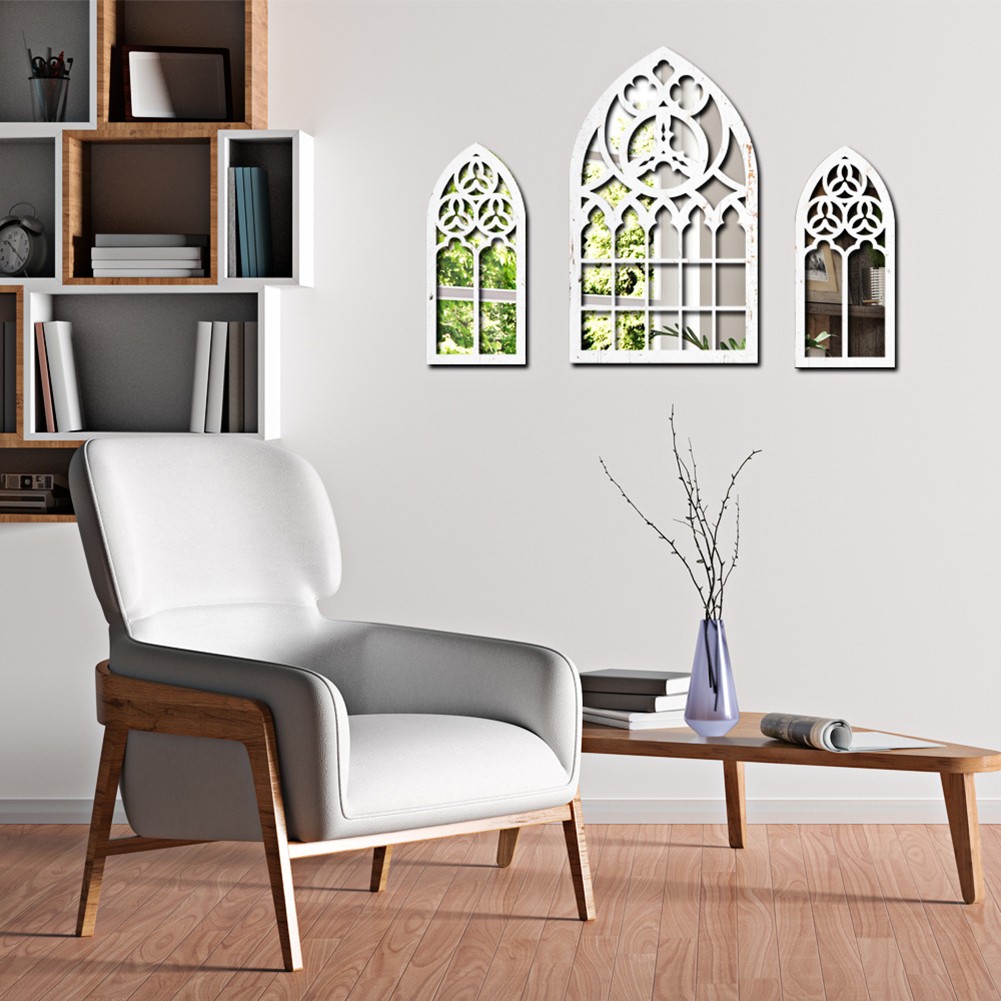 Unique Gothic Style Fake Window Mirror to Enhance Your Home Aesthetics - Picture 18 of 38