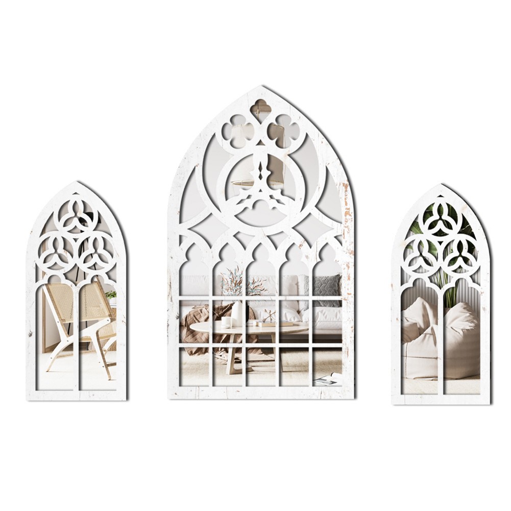 Unique Gothic Style Fake Window Mirror to Enhance Your Home Aesthetics - Picture 20 of 38