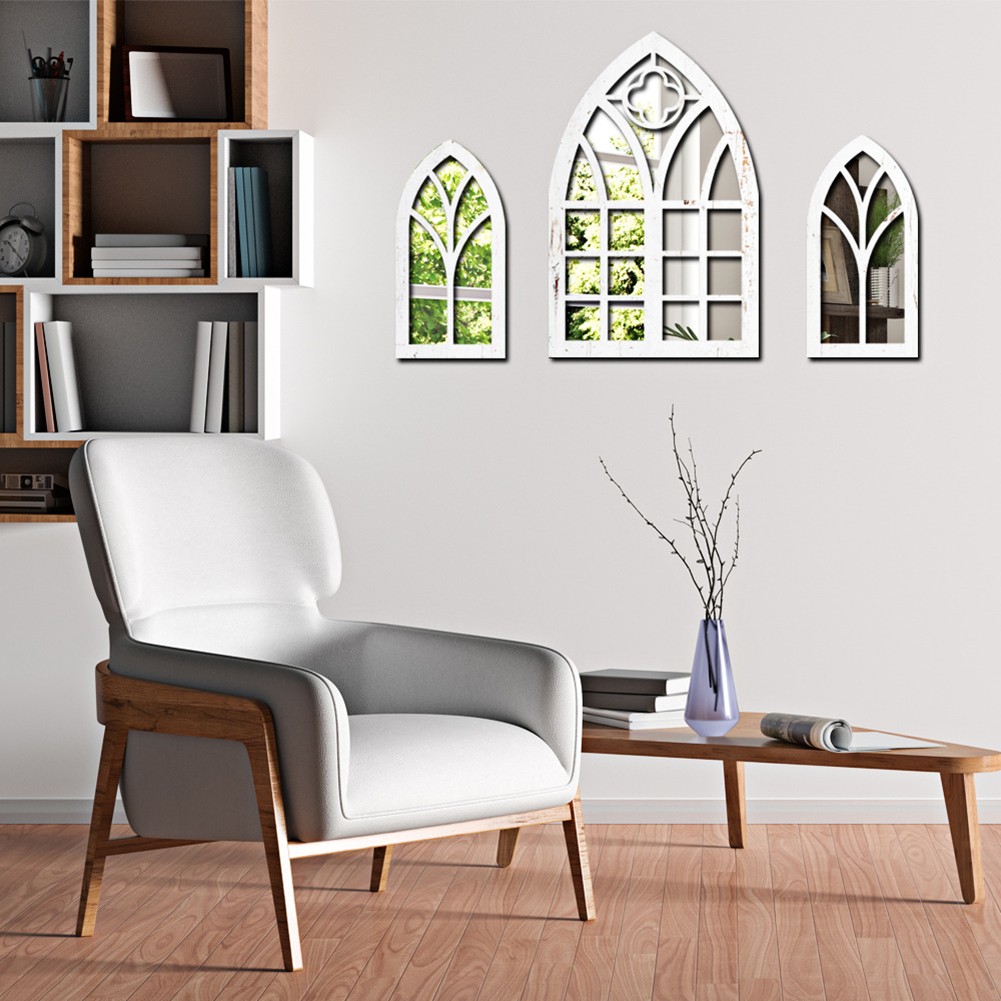 Unique Gothic Style Fake Window Mirror to Enhance Your Home Aesthetics - Picture 29 of 38