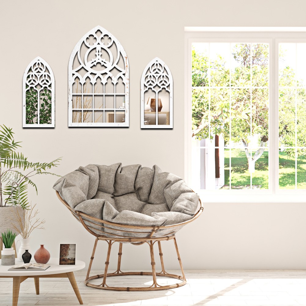 Unique Gothic Style Fake Window Mirror to Enhance Your Home Aesthetics - Picture 14 of 38