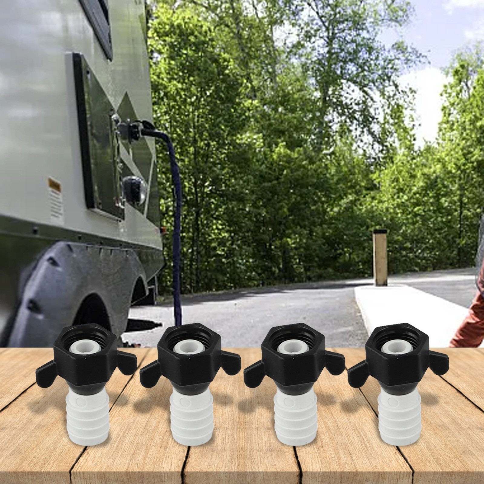 4XSraccordi per pompa acqua camper girevoli dritti 1/2 raccordi PEX per filtri p - Foto 16 di 29