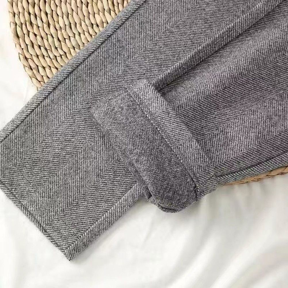Smart Casual Women's Herringbone Straight Pencil Pants Ideal for Autumn Trends
