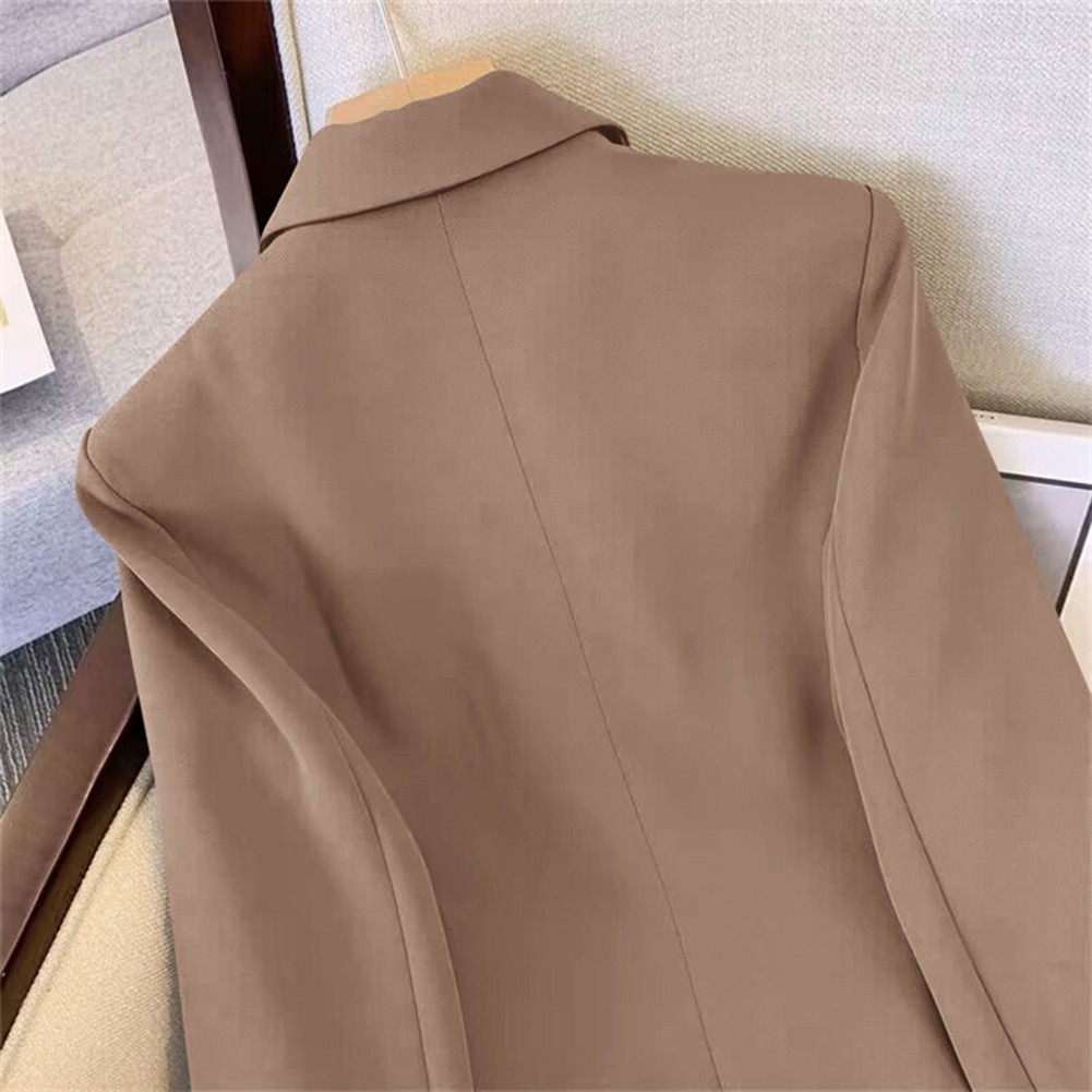 Classic Women's Long Sleeve Blazer with Functional Metal Buckle Design - Picture 35 of 42
