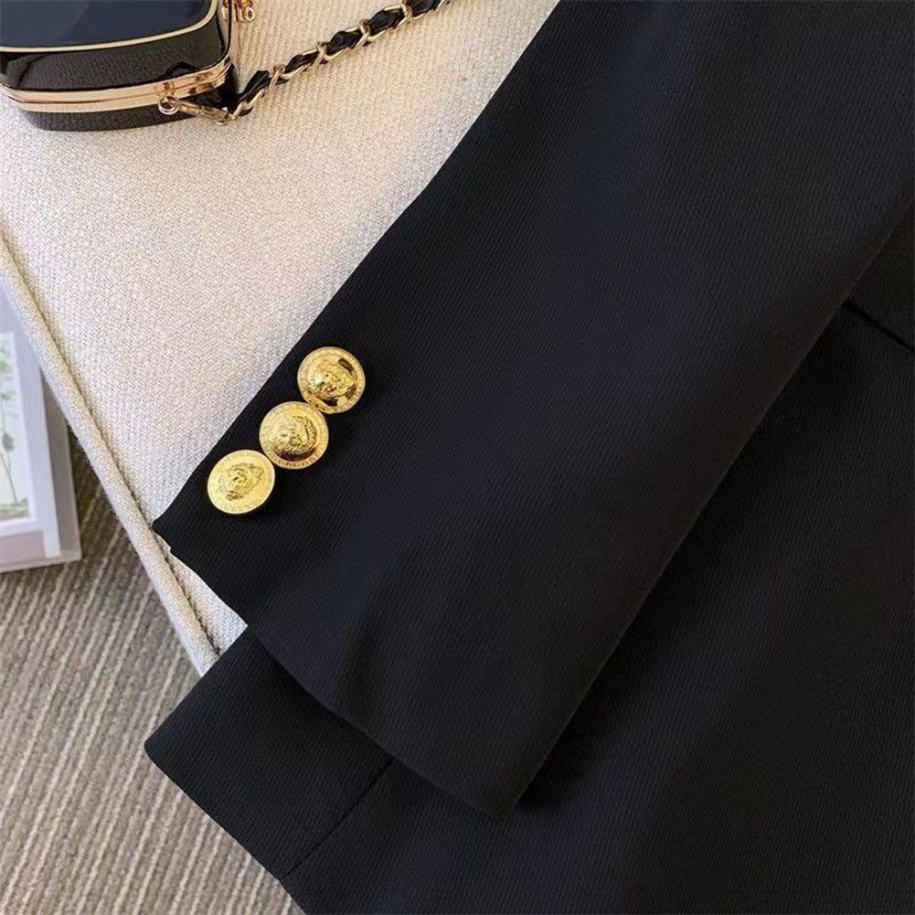 Classic Women's Long Sleeve Blazer with Functional Metal Buckle Design - Picture 22 of 42