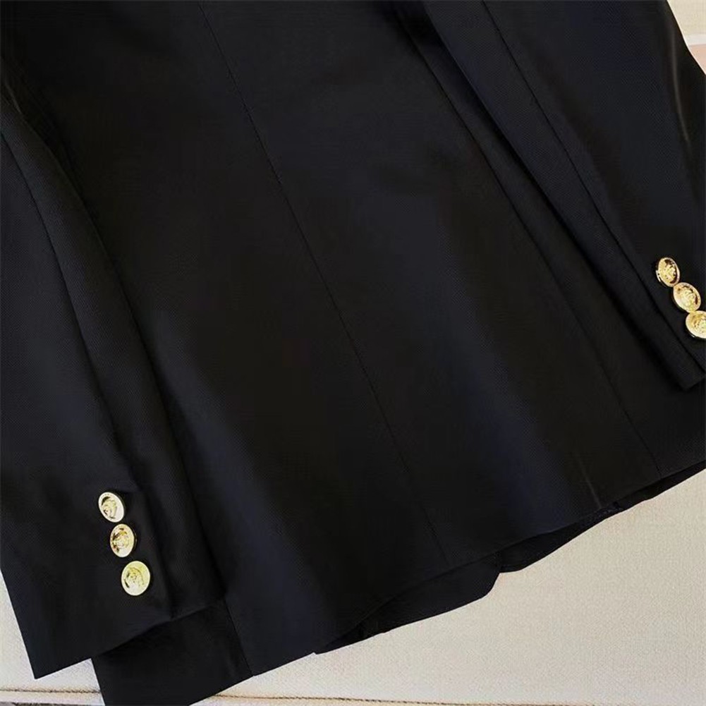 Classic Women's Long Sleeve Blazer with Functional Metal Buckle Design - Picture 21 of 42
