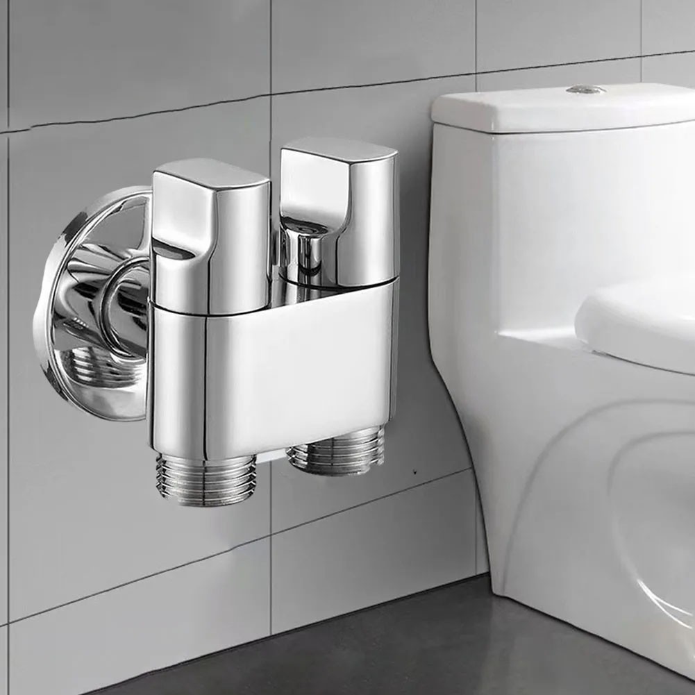 Robuste Design Doppel Auslauf Wasserhahn Ventile perfekt f��r Hausinstallationen - Bild 16 von 35