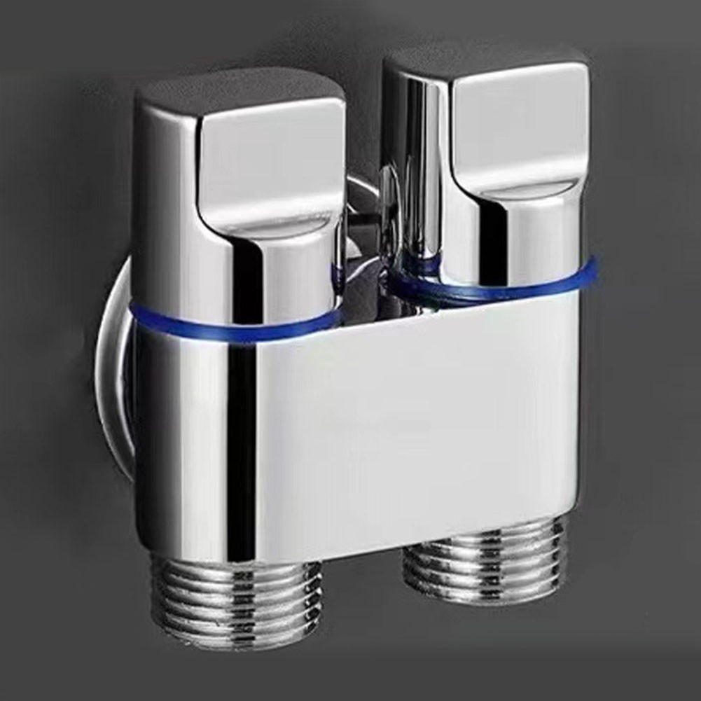 Robuste Design Doppel Auslauf Wasserhahn Ventile perfekt f��r Hausinstallationen - Bild 20 von 35