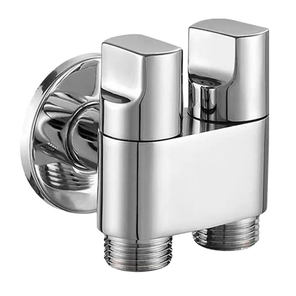 Robuste Design Doppel Auslauf Wasserhahn Ventile perfekt f��r Hausinstallationen - Bild 13 von 35