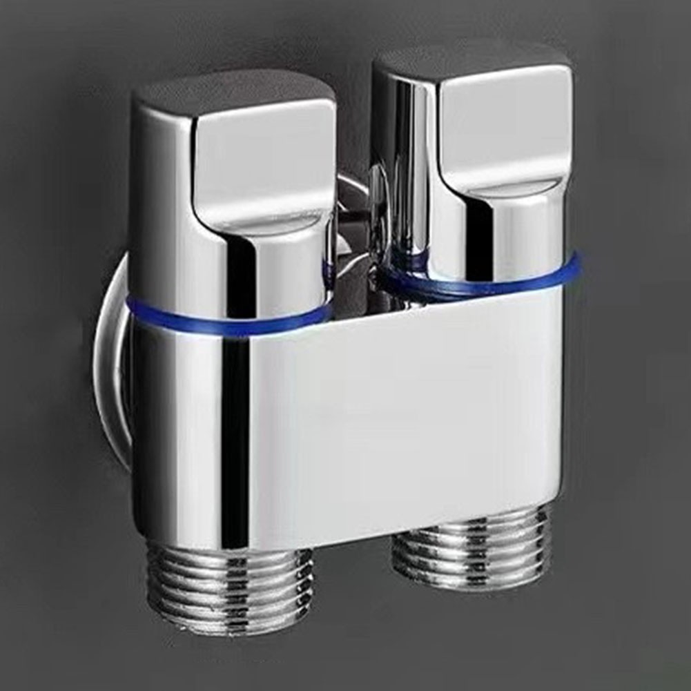 Robuste Design Doppel Auslauf Wasserhahn Ventile perfekt f��r Hausinstallationen - Bild 17 von 35
