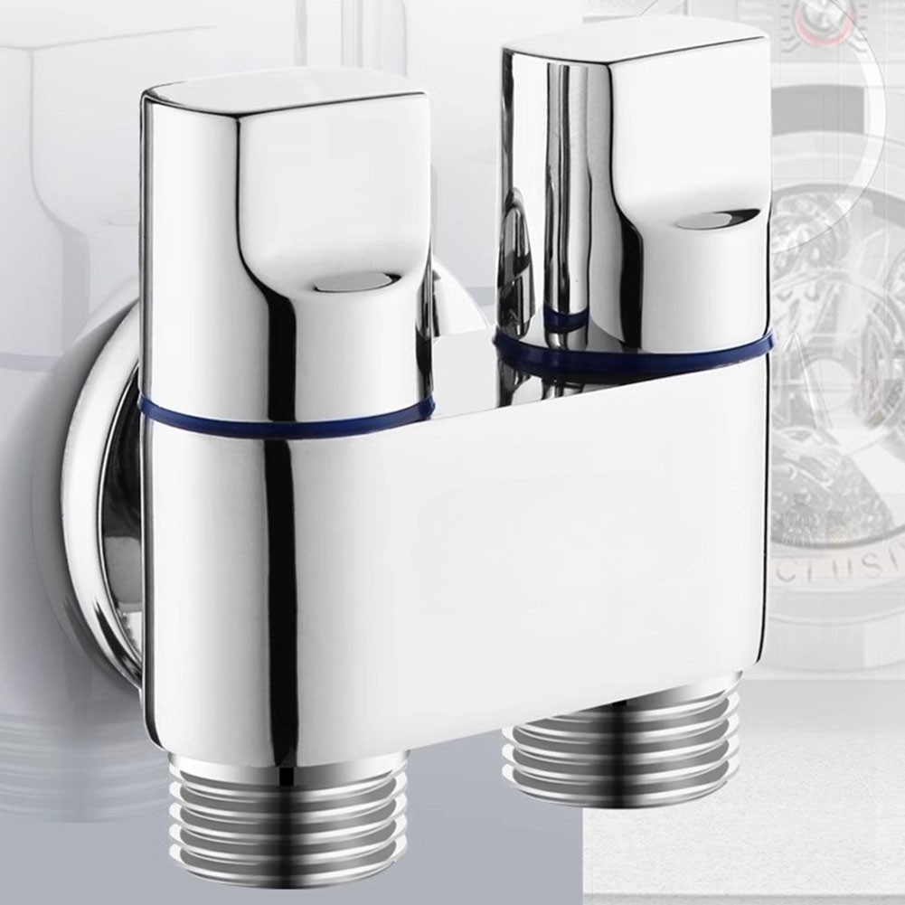 Robuste Design Doppel Auslauf Wasserhahn Ventile perfekt f��r Hausinstallationen - Bild 19 von 35