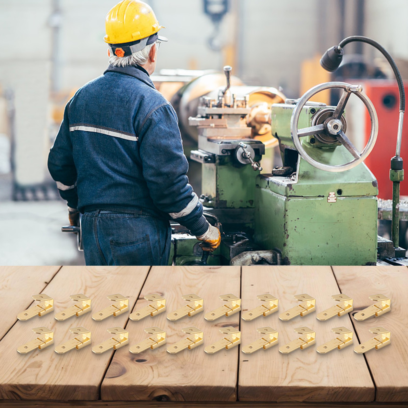 Connettori terminali a vanga in ottone efficienti per impianti elettrici 50pz - Afbeelding 51 van 54